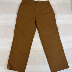 New Carhartt 38x32 Loose Fit Brown Carpenter Pants B11 BRN Duck Work Dungaree
